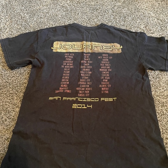 Journey 2014 Tour San Francisco Fest Concert T Shirt 2XL Black size medium - Picture 4 of 6